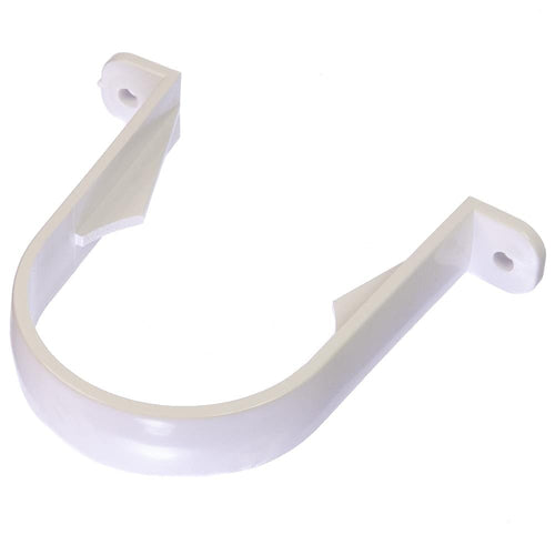 68mm Drain Pipe Down Pipe Rainwater Clip Round White RC1 | Floplast