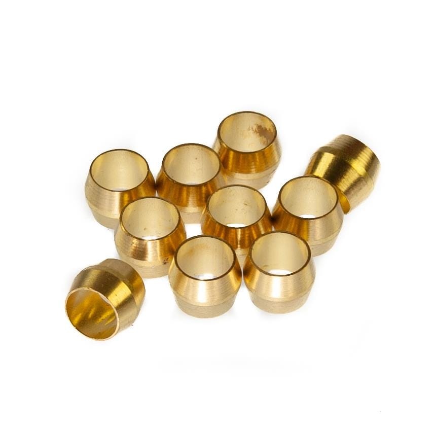6mm Compression Olives Brass For 6mm Copper Plumbing Pipe (Pack of 10) Compression Olives Thunderfix 901557
