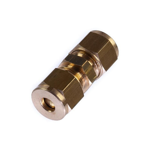 6mm Compression Straight Coupling Brass