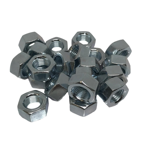 7/16 - 20UNF Full Nut BS 1768 Grade 1 Zinc Plated (Pack of 20)