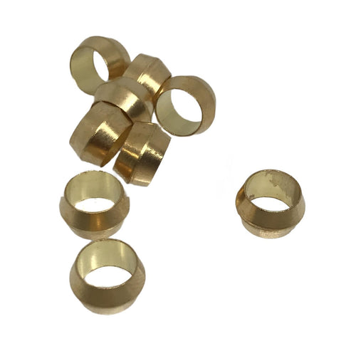 8mm Compression Olives Brass (Pack of 10)