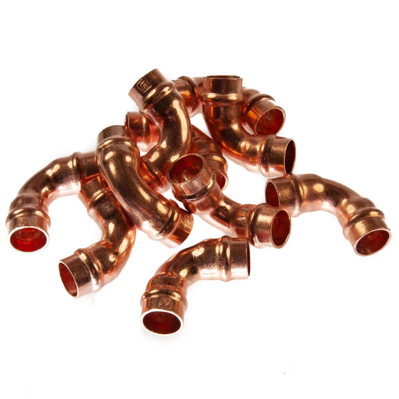 8mm Solder Ring Elbow Yorkshire 90 Degrees Copper (Pack of 10) Solder Ring Fittings Thunderfix 901580