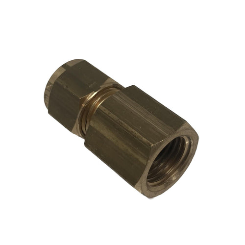 8mm x 1/4" BSP Female Compression Coupling Brass CxFI
