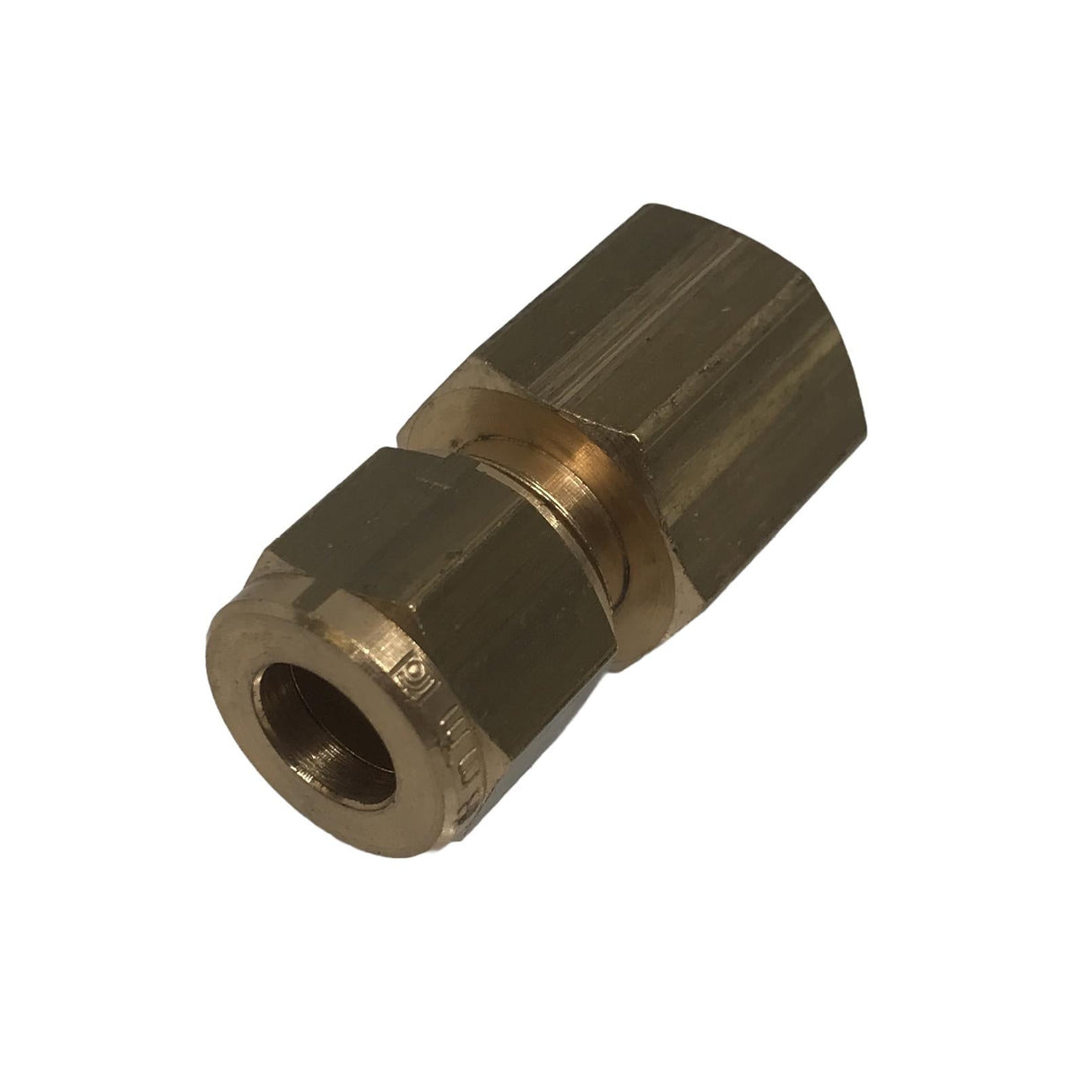 8mm x 1/4" BSP Female Compression Coupling Brass CxFI Compression Female Adaptors Thunderfix 100750