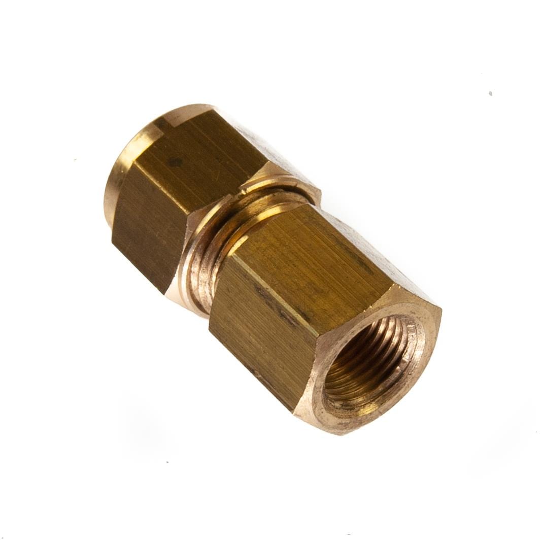 8mm x 1/8" BSP Female Compression Coupling Brass CxFI Compression Female Adaptors Thunderfix 901559