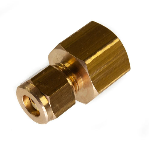 8mm x 3/8" BSP Female Compression Coupling Brass CxFI