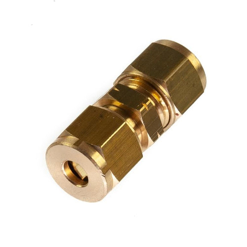 8mm x 6mm Compression Reducer Coupling Brass
