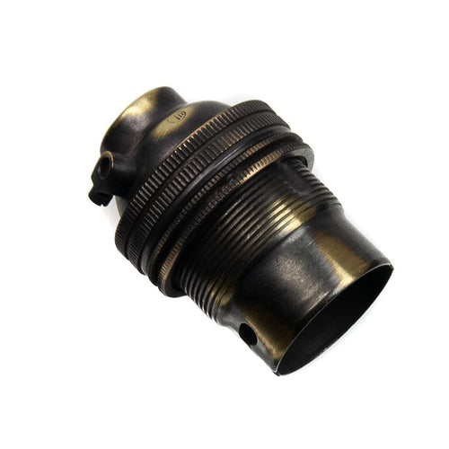 Antique Effect Lamp Holder Bayonet Cap (BC) (B22d) Fitting Bulb Holder 1/2" Screw Thread