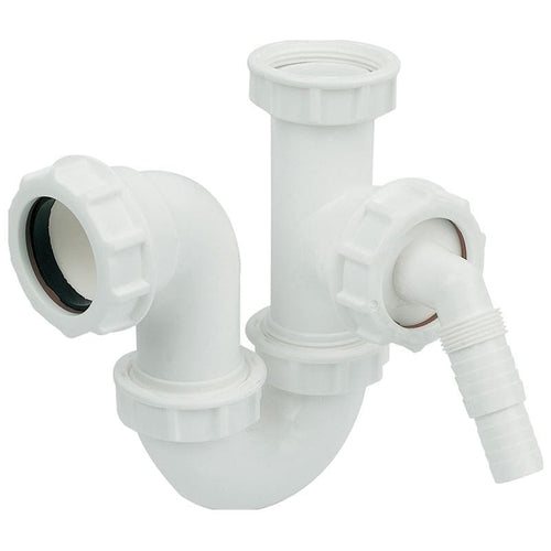 Appliance Waste Trap Half P Trap 40mm Washing Machine Drain Hose Spigot TW472