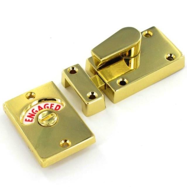 Bathroom / Toilet Cubicle Indicator Bolt 63mm Brass | S2543 | Securit Service Item Securit 901831