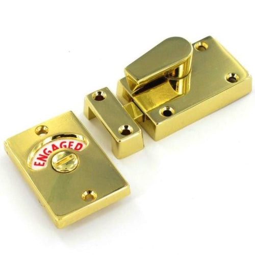 Bathroom / Toilet Cubicle Indicator Bolt 63mm Brass | S2543 | Securit