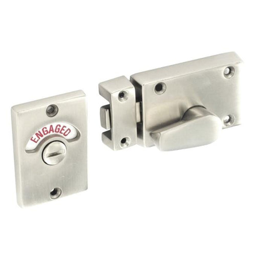 Bathroom / Toilet Cubicle Indicator Bolt 63mm Satin Chrome | S3431 | Securit