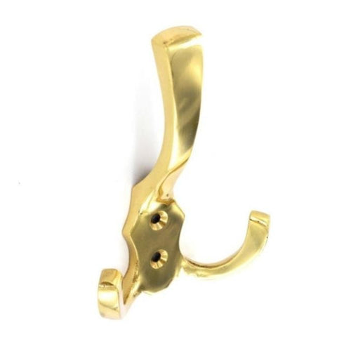 Brass Hat & Twin Coat Hook 125mm | S2564 | Securit