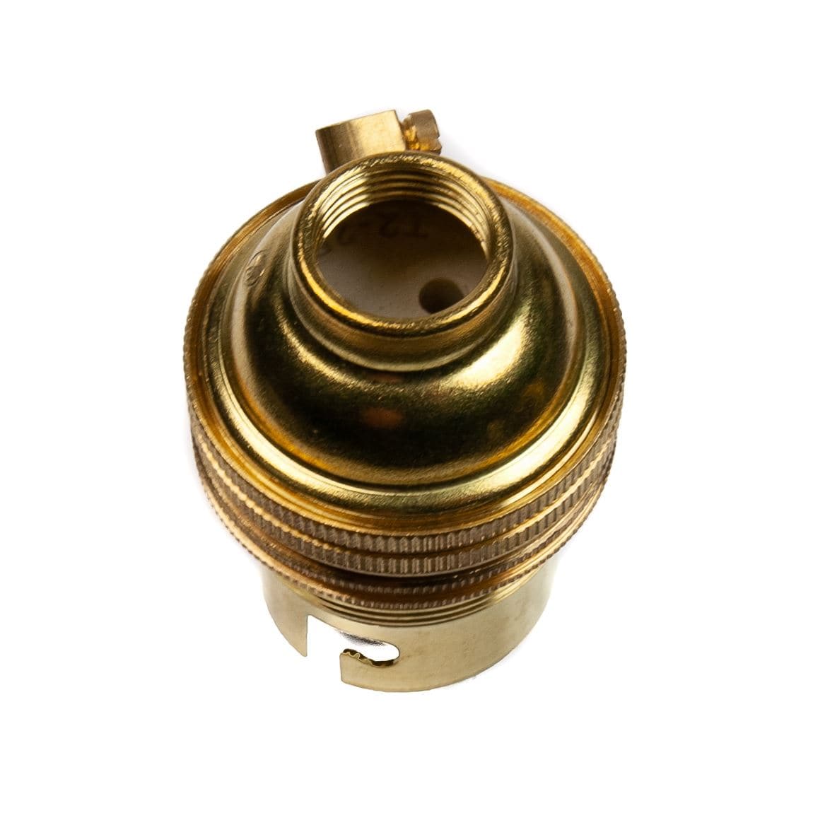 Brass Lamp Holder Bayonet Cap (BC) (B22d) Fitting Bulb Holder 1/2" Screw Thread Plain Lampholders Thunderfix 100256
