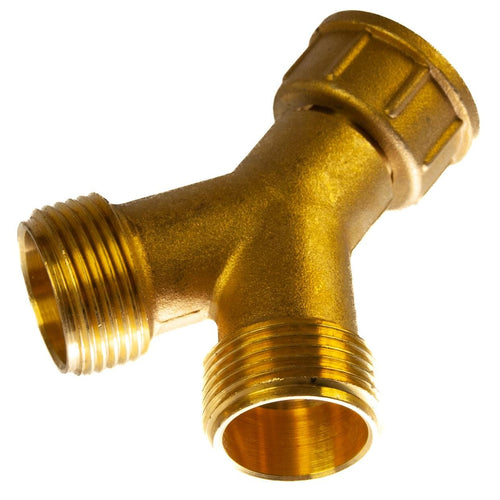 Brass Washing Machine Y Piece Splitter 2 Way Connector Dishwasher Appliances