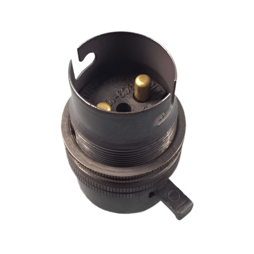 Bronze Effect Switched Lamp Holder Bayonet Cap Fitting 1/2" Screw Thread Switched Lampholder Thunderfix 100587