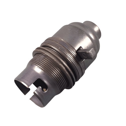 Bronze Effect Switched Lamp Holder Bayonet Cap Fitting 1/2" Screw Thread