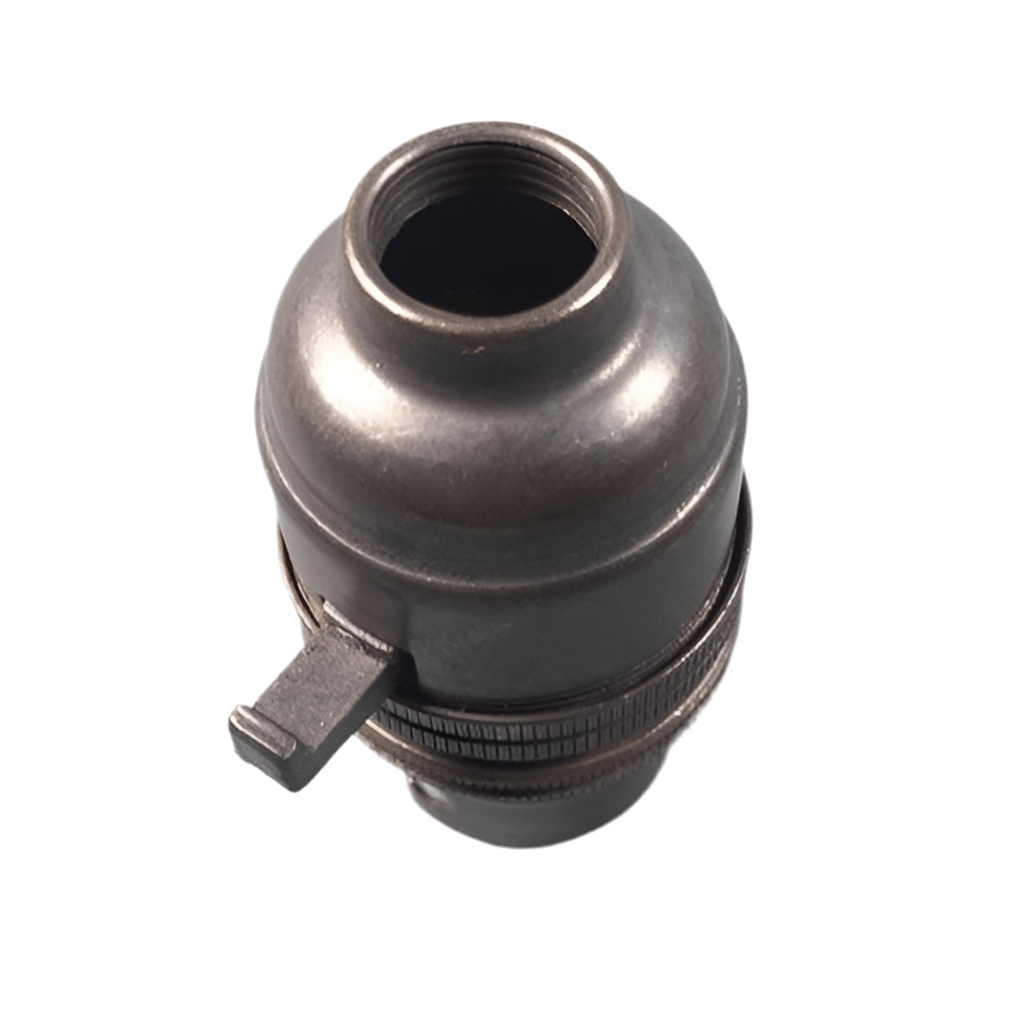 Bronze Effect Switched Lamp Holder Bayonet Cap Fitting 1/2" Screw Thread Switched Lampholder Thunderfix 100587