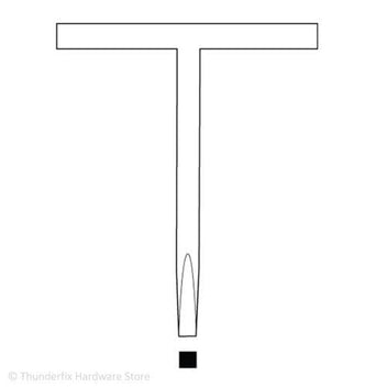 Budget Key T Bar Key Lock Tapered Square Drive Key 6.5mm Square ...