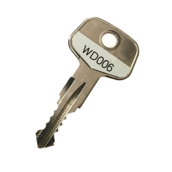 Caravan Door Key WD All Numbers Key Suits West Alloy Locks Code (WD1 to WD200) Service Item Thunderfix 902428