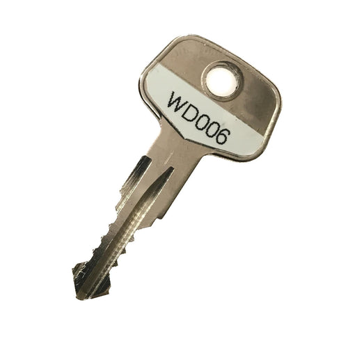 Caravan Door Key WD All Numbers Key Suits West Alloy Locks Code (WD1 to WD200)