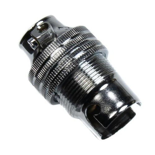 Chrome Lamp Holder Small Bayonet Cap SBC (B15d) Fitting Bulb Holder 1/2" Screw Thread
