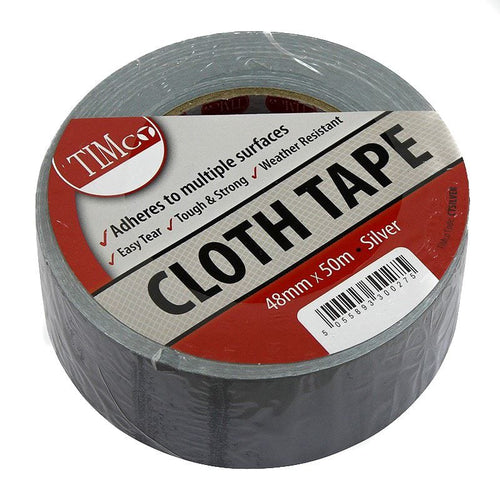 Cloth Tape Silver 48mm x 50m | Timco