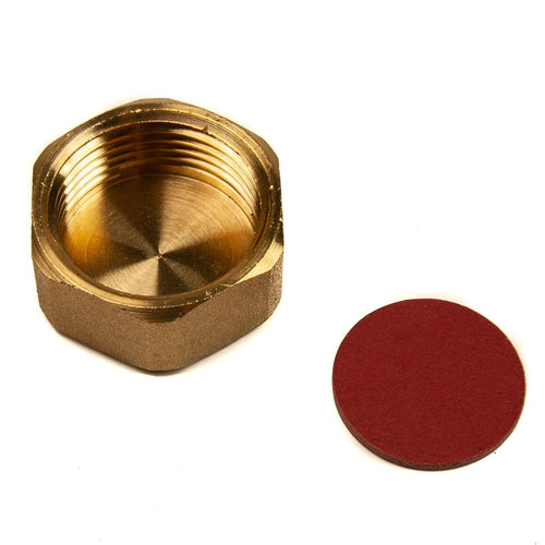 End Cap 3/4" BSP Blank Washing Machine Brass Blanking Cap Fits 24mm Thread