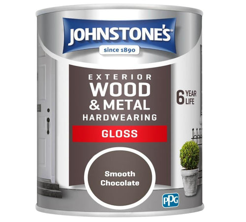 Exterior Hardwearing Gloss Paint 750ml Smooth Chocolate | Johnstone's