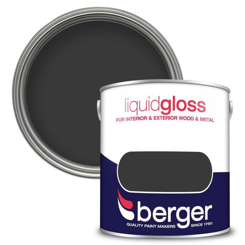 Liquid Gloss Black Paint | 2.5L | Berger