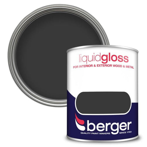 Liquid Gloss Black Paint | 750ml | Berger