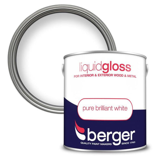 Liquid Gloss White Paint | 2.5L | Berger