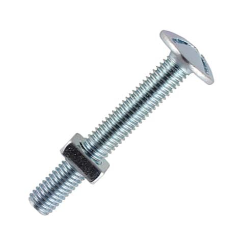 M10 x 40mm Roofing Bolt Zinc Plated with Square Nut | (Singles)