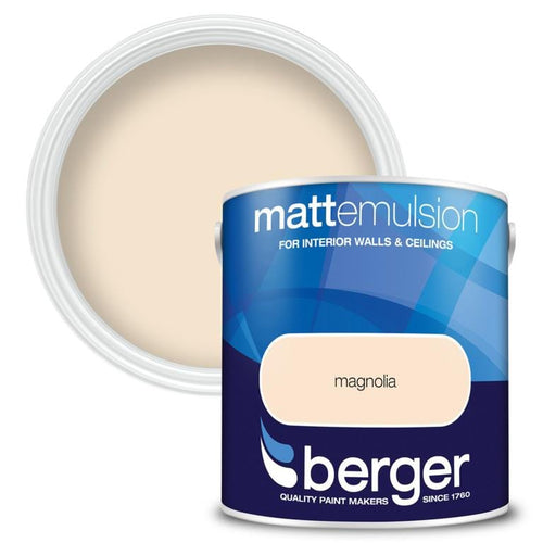 Matt Emulsion Magnolia Paint | 2.5L  | Berger