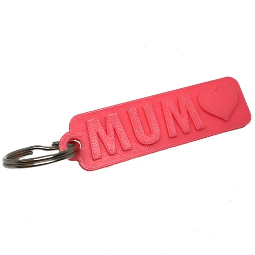 Mum Raised Text Key Ring Candy Pink | Wayward Media