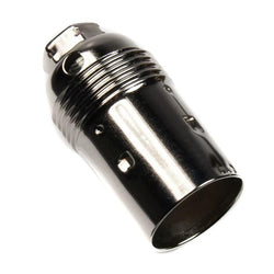 Nickel Plated Small Eddison Screw SES (E14) Lamp Holder 10mm Screw Thread Plain Lampholders Thunderfix 900637