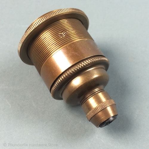 Old English Lamp Holder Eddison Screw (ES) (E27) Fitting Bulb Holder Cord Grip and Shade Ring