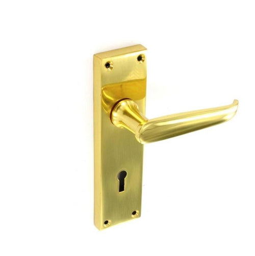 Pair of Brass Georgian Latch Handles 105mm | S2201 | Securit