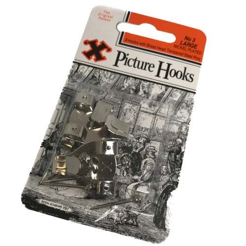 Picture Hooks Nickel Plated Size No 1 Pack of 5 | X