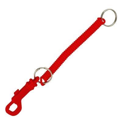 Plastic Springy Key Chain with Belt Clip Mixed Colours