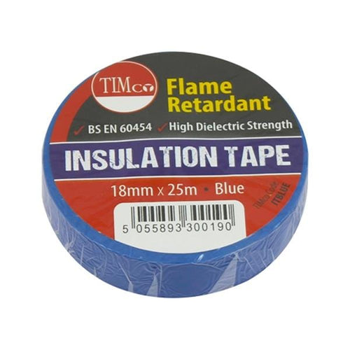 PVC Insulation Tape Blue 25m x 18mm | Timco