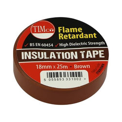 PVC Insulation Tape Brown 25m x 18mm | Timco Insulation Tape Timco 900839