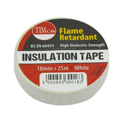 PVC Insulation Tape White 25m x 18mm | Timco Insulation Tape Timco 900835