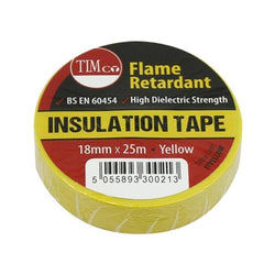 PVC Insulation Tape Yellow 25m x 18mm | Timco Insulation Tape Timco 900838