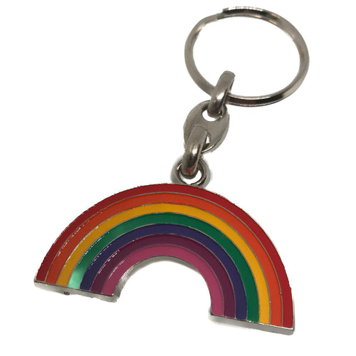 Rainbow  Enamel Key Ring Hiqh Quality With Strong Split Ring Key Chain