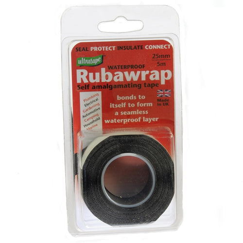 Rubawrap Self Amalgamating Leak Seal Tape Black 25mm x 5m