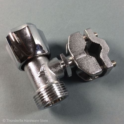 Self Cutting Tap Washing Machine Valve 15mm x 3/4" BSP Chrome Appliance Tap
