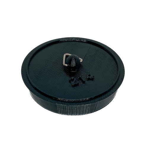 Sink Bath Plug Black Tapered Suits 54mm to 59mm Openings 2 1/4" - 57mm