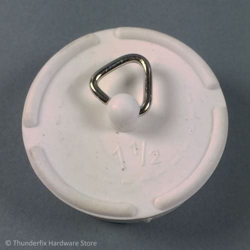 Sink Bath Plug Rubber White 38mm - 1 1/2" - 1 1/2 Inches Plugs & Strainers Thunderfix 100355