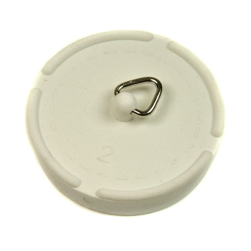 Sink Bath Plug Rubber White 50mm - 2" - 2 Inches
